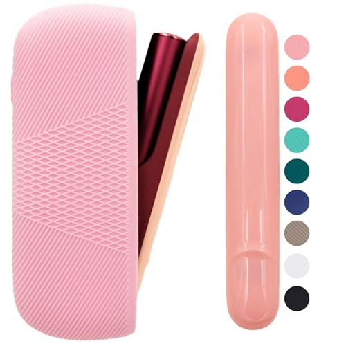 UPSHELL - Kompatibel mit IQOS ILUMA Silikonhülle, hochwertige elektronische Zigarette Hülle, nützliches Zubehör für elektronische Zigaretten (Dunkelgrau) (Fuchsie) (Rose)