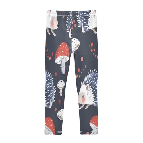 Toddler Girls Leggings Printed Yoga Pants Leggings Red Mushroom Hedgehogs for Kids2