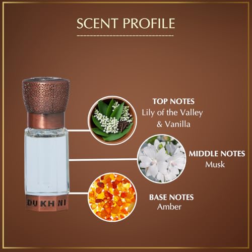 Image of Dukhni Misk Rijali Attar | Soft Silky White Musk | Authentic Arabic Fragrance Oil | 100% Pure, Alcohol-Free, Halal | 1 bottle x 6ml