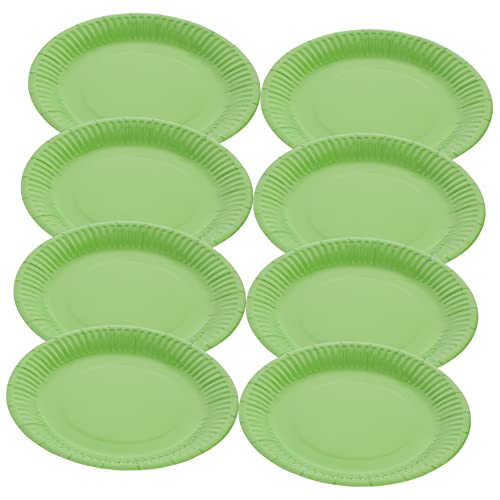 UPKOCH 100 Pcs 7 Polegadas Bandeja De Papel Papel Verde Manual Caixa Descartável Infantil