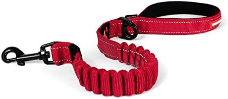 EzyDog ZERO SHOCK Leash - Best Shock Absorbing Dog Leash, Control & Training Lead (25" Red)