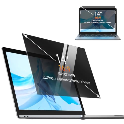 Laptop Privacy Screen Filter 14 Inch 16:9 Aspect Privacy Screen Protector