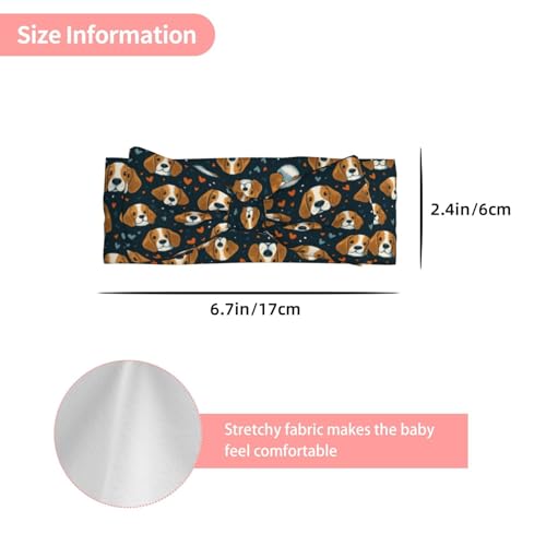 Cute Beagle Dog Print Baby Girl Bows Headbands Baby Girls Newborn Headbands Infant Toddlers 0-6 Months3