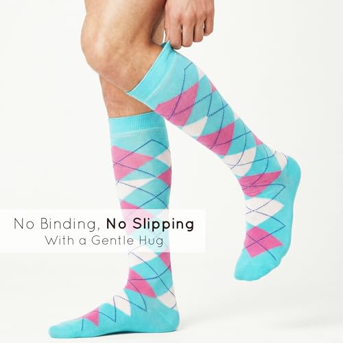 Image of Mysocks Unisex Knee High Long Socks Argyle