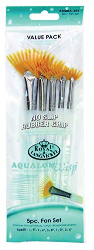 Royal & Langnickel RAQUA-204 - Aqualon Wisp 5-teiliges Fächer-Pinsel Set