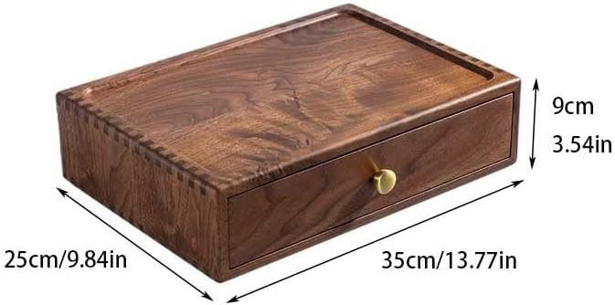 JITUIHOM Filing Cabinet Wooden Drawer Storage Box Entrance Desktop Sundries, Office A4 Paper File Cabinet Finishing Home Office(B)