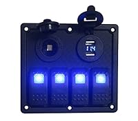 Algopix Similar Product 12 - BANDC 12v24v 4 Gang Rocker Switch