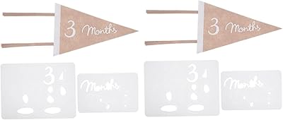 Triangle Banner Decor Stuff Stuff Sign 2 Sets Pennant Props Nordic Months Cloth Brown Nordic Decor Items Items Birthday Photo Banner