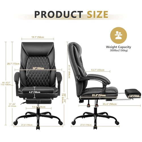 Bestera 8801 Office Chair, Big And Tall Office Chair Executive Office Chair thumb #2