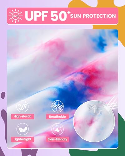 Angel season Girls One Piece Pink Swimsuits and Girls Rash Guard Daisy Halter Bathing Suit Bundle4