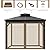 OIPUNSHLE Gazebo Universal Replacement Mosquito Netting, 10'x12' Gazebo Netting Outdoor, 4-Panel Screen Walls for Outdoor Patio with Zipper (Mosquito Net Only) (Brown)