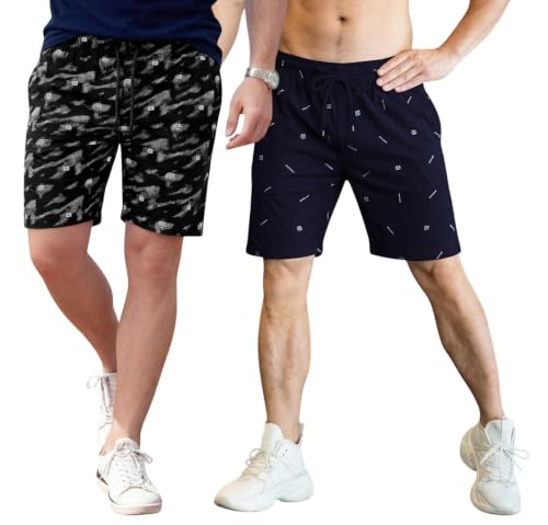 Image of FEEL TRACK Men Cotton Regular Fit Shorts