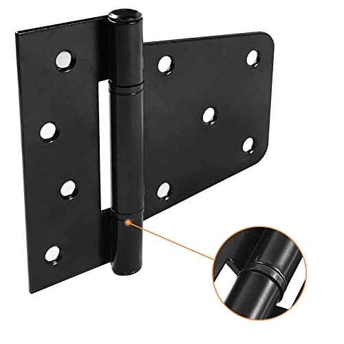 Heavy Duty Gate Hinges 3.5 Inch 4 Pack, Black Door Shed Hinges Square Barn Hinges For Shed Barn Wood Fence Gate (Included Screws) #TOP2