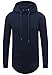 Lende  Mens Hipster Hip Hop Classic Pullover Long Hoodie Sweatshirts Jacket FBA