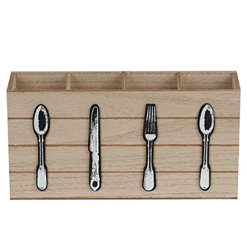 Porte-couverts en bois à 4 compartiments pour optimiser le rangement - 3