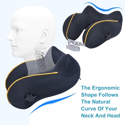 Almohada inflable para cuello tamaño grande ergonómica miniatura 4