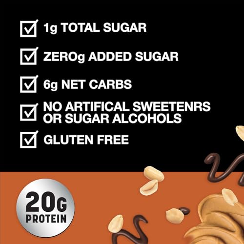 Image of KIND Protein MAX Crispy Chocolate Peanut Butter Snack Bars, 20g of Protein, Keto Friendly, 1g of Sugar Per Bar, Gluten Free, 12 Count Box