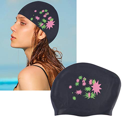 Boné de natação PRETYZOOM longo de silicone para natação, piscina, água, touca de banho e proteção d