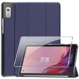 Fhyeugfy Case for Lenovo Tab M9 Protective Case 9 inch with [1 Pack] Screen Protector, [PU Leather] [Protective Ultra Thin][Stand Function] [Anti Scratch] Blue