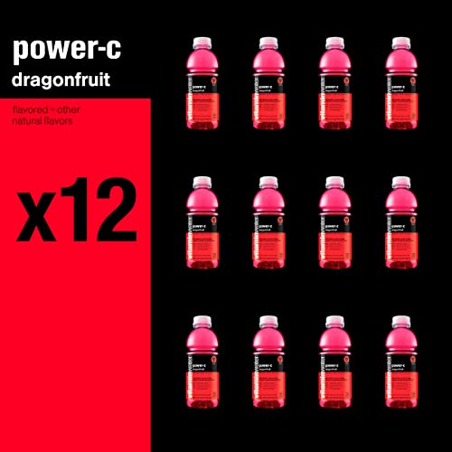 Vitaminwater Power-C Electrolyte Enhanced Water W/ Vitamins, Dragonfruit Drinks, 20 Fl Oz, 12 Pack #TOP4