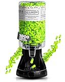 Hochwertiger Gehörschutzstöpsel Spender mit 1000 Ohrstöpseln (500 Paar) - Professioneller Ohrstöpselspender für Betriebe - Hygienischer Stöpselspender One-Touch Entnahme - Gehörschutz Großpackung