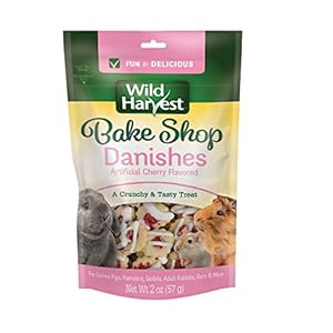 Wild Harvest Bake Shop Danishes 2 Ounces, Artificial Cherry Flavored, Treats for Guinea Pigs, Hamsters, Gerbils, Adult Rabbits and More