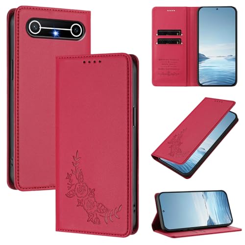 �X�}�z�P�[�X �Ή��@�� for Tenco Pova Slim 5G / Tenco Spark Slim 5G �yRFID�u���b�N�z�y�J�[�h�z���_�[�t�����z �}�O�l�b�g�J�� �X�^���h�@�\�t���z�X�}�z�P�[�X Red
