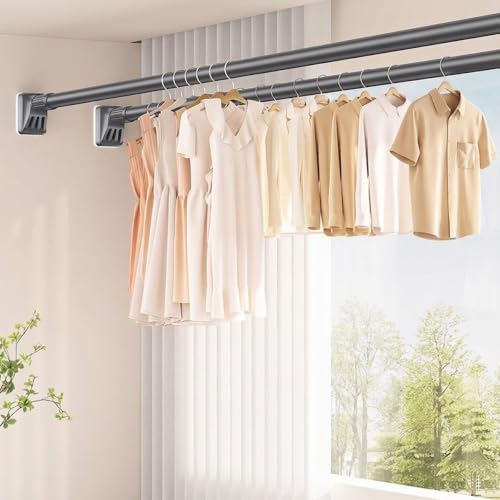 Barre de douche télescopique extensible en acier inoxydable de 40 à 55 cm - 3