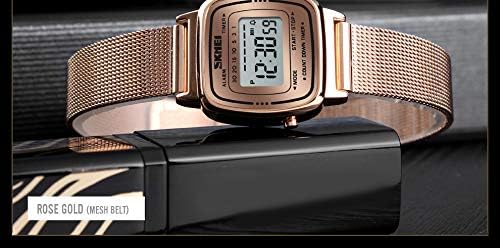 Women's Quartz Watches Ultra-Thin Gorgeous Simple Petite Wrist Watches Small Dial Mesh Steel Bracelet, Rose Gold - Image 5