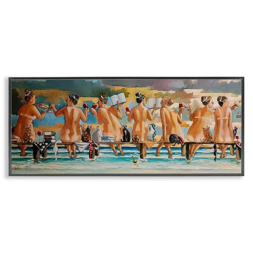 Cadre Wine, Books And Cats Stupell Industries déco murale 13x30