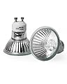 Elenhome 120v 35W GU10 Bulb for Candle Warmer Lamp, 2pcs gu10+c Dimmable 2800K Warm White Halogen Light Bulbs 2 pin, Wax Burner Light Bulb, Full Glass Cover Reflector Track & Recessed Light Bulbs
