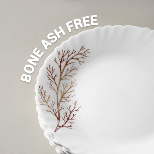 Image of Treo by Milton Opalware Aurelia Silvia Dinner Set of 27 | Serving for 6 | Microwave & Dishwasher Safe | Bone-Ash Free | Tempered Toughness | Plates & Bowls | Crockery Set for Dining & Gifting | White