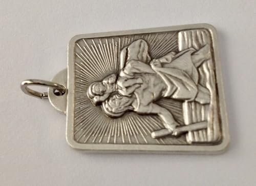 SAINT CHRISTOPHER MEDAL - PATRON SAINTS OF DRIVERS - MADE IN HIGH RELIEF IN ANCIENT ITALIAN STYLE - 100% MADE IN ITALY3