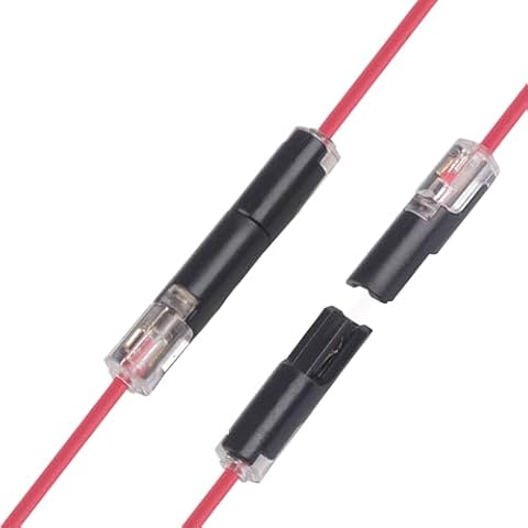 Brightfour Quick Disconnect Wire Connectors, Small Wire Connectors for 20-24 AWG, Pluggable Low Voltage Wire Connectors 1 Conductor 12 Pairs Cover