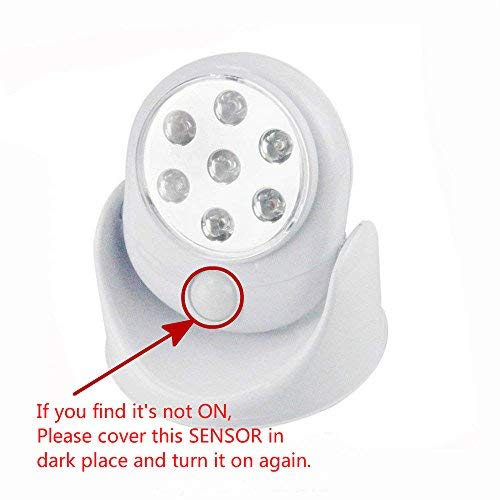 Led Light As Seen On Tv Night Lights Cordless Induction Light Base Rotates 360 Motion Sensor Light, Plastic #TOP4