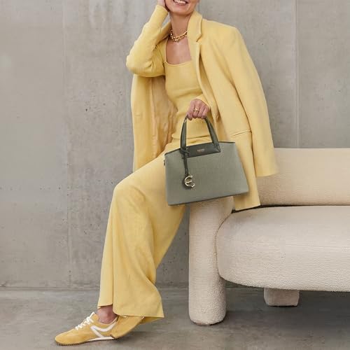 Image of EXOTIC Evara Structured Satchel Handbags with Adjustable & Detachable Strap | Textured Finish | Multi-Compartment | Premium Everyday Carry