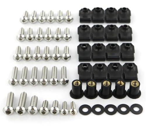 Kit de boulons pour carénage latéral moto K1200LT 2005-2010 haute précision finition Silver