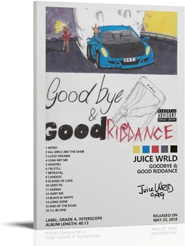 TN ESSENTIALS Juice Poster Wrld Legends Never Die Album Cover Poster for Bedroom Goodbye & Good Riddance Aesthetic Canvas Art Wall Decor And More XXX Tenatcion And More (STYLE A, 8 X 10 FRAMED)