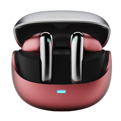 Image of Fire-Boltt Aero Fit TWS Earbuds with Custom EQ, Bluetooth 5.4 Wireless Earphones, 50H Playtime, Fast Charging Case, 50ms Low Latency Gaming & Touch Controls Frost Ruby