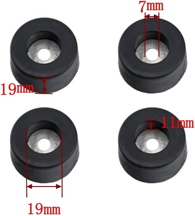 DJ Speaker Cabinet Rubber Feet for Speaker Cabinets and Flight Case， Repair Kit Accessories Woofer 4PCS 38x19mm for Home Theater Karaoke