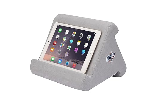 Flippy Tablet Holder and Soft Compatible with iPads, Tablets, and Books, Portable Lap-Pillow Holder for Books or Electronic Devices - Greyster 2.0