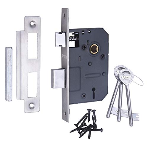 Image of Atom Heavy Duty Mortise Door Lock for Bedroom, Living Room, Main Door, Brass Antique Finish | 3 Keys | 6 Lever Double Stage Lockset for House Hotel Office(610KY)