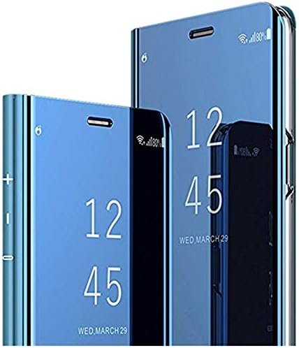 Galaxy S10 Lite Mirror Case Ultra-Thin Flip Protective Case Slim Removable Stand Cove for Samsung Galaxy S10 Plus/Galaxy S10 (Samsung Galaxy S10, Blue)