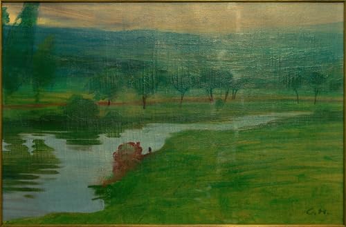 Cuadro de lienzo Curt Herrmann pintura de paisaje alemán con acabado premium 60x90