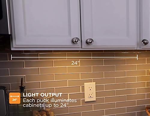Black+Decker Leduc-Puck-5Wk Led Puck Light Kit, Tool-Free Install, Dimmable, 5-Pack, Warm White #TOP4