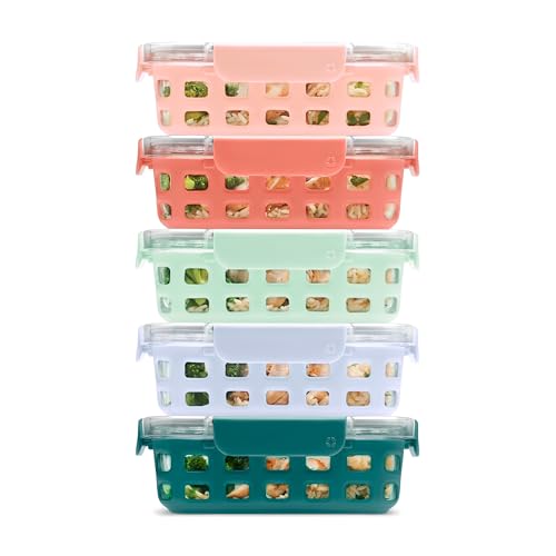 Image of Glass Food Storage Container with Silicone Sleeve