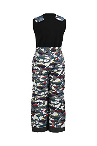Arctix Kids Limitless Fleece Top Bib Overalls, White Multi Camo, Medium Husky
