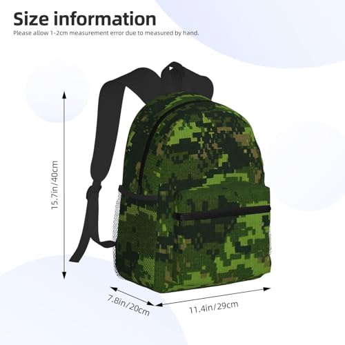 Sac à dos léger camouflage numérique pour randonnée et camping unisexe - 4