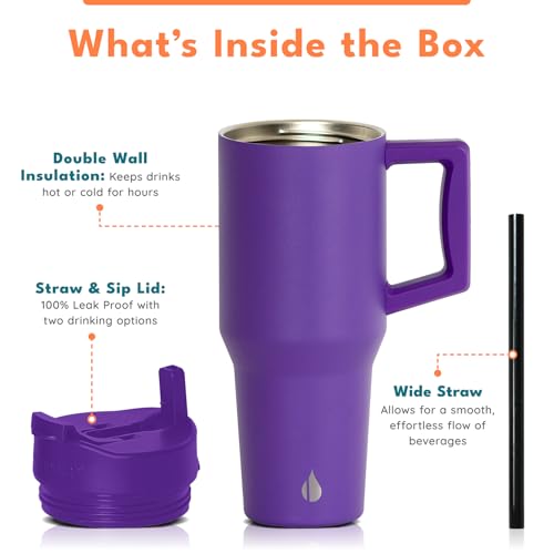 Image of Elemental 100% Leak Proof 32oz Tumbler with Handle & Straw Travel Mug