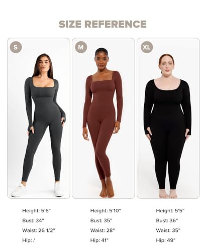BRXL Long Sleeve Workout Jumpsuits for Women Yoga Pilates Outfits Black-XS - image 7